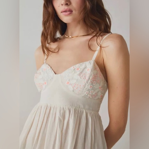 Free People Bed of Roses Babydoll Slip Dress Size XL NWOT - Picture 6 of 10